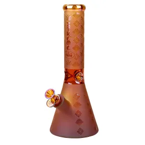 13" Sandblast Electroplated Glass Beaker Bong