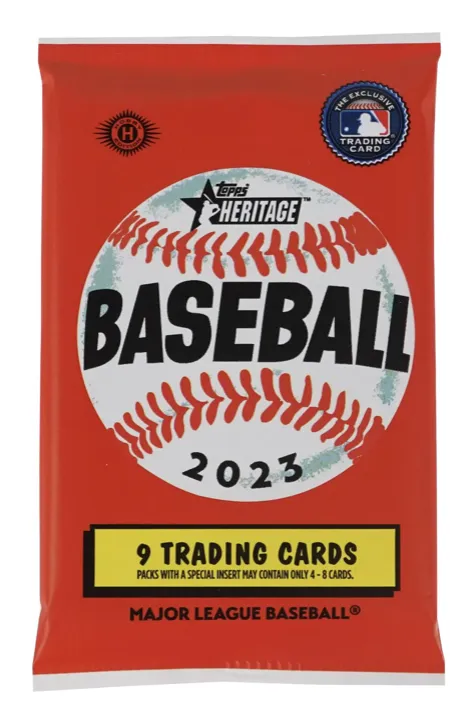 2023 Topps Heritage Baseball Hobby Box 24 Packs per Box, 9 Cards per Pack