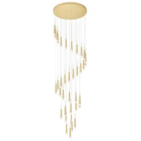 ANDES 40" LED MULTI LIGHT PENDANT-SATIN GOLD