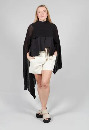 Asymmetrical Cape in Black