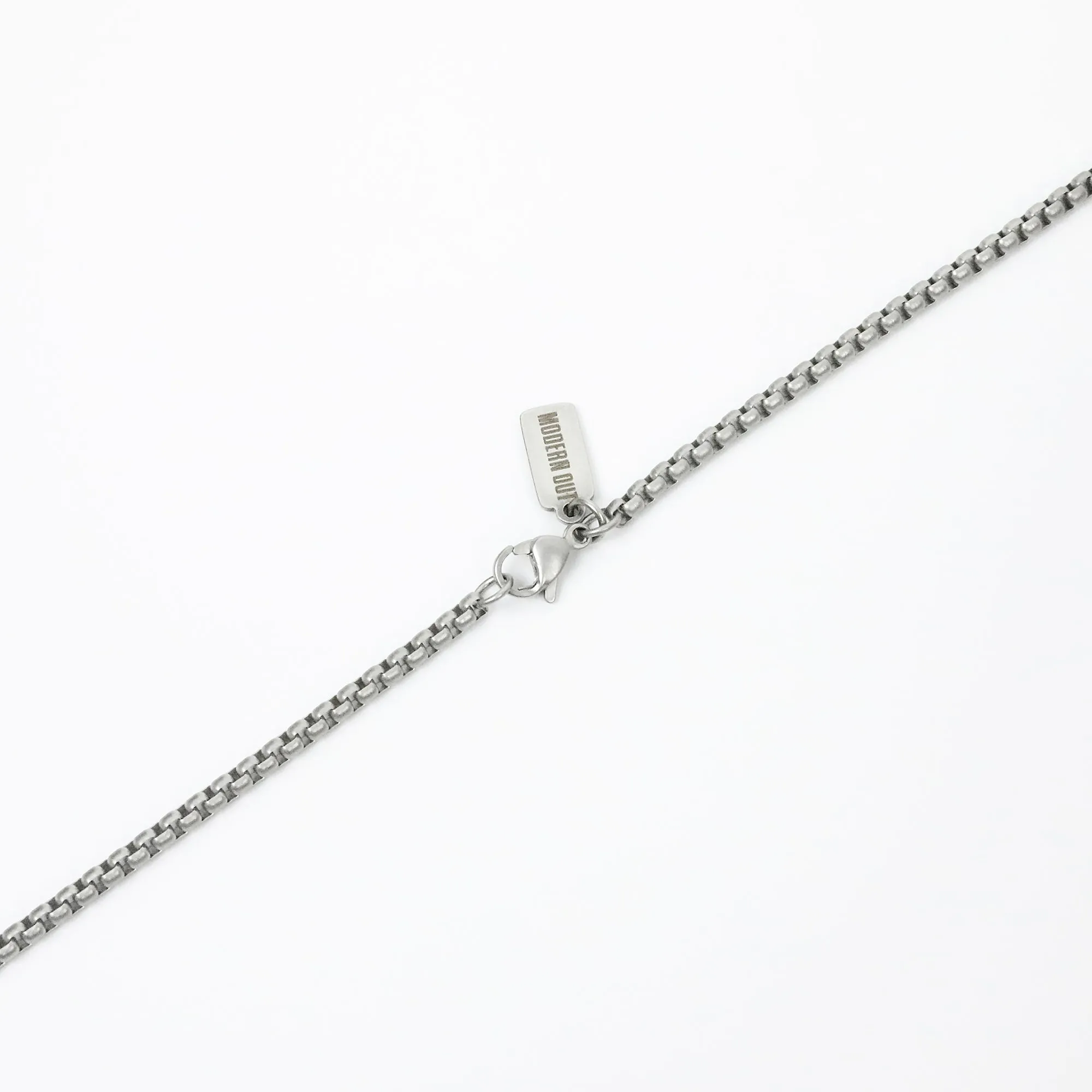 Box Chain Necklace - Matte Silver 2mm, 3mm