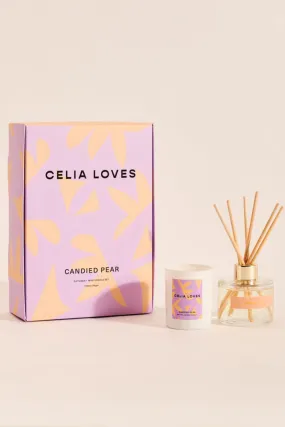 Candied Pear Diffuser   Mini Candle Duo Set