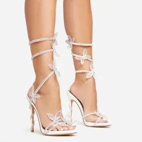 FANTASY - WHITE BUTTERFLY HEELS