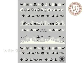 Glow in the Dark Halloween Adhesive Nail Art Sticker - 1 pc (CY-054)