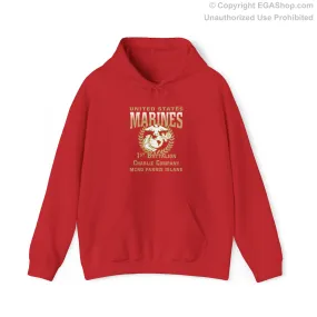 Hoodie: Charlie Co. MCRD Parris Island (EGA, Blank Back)