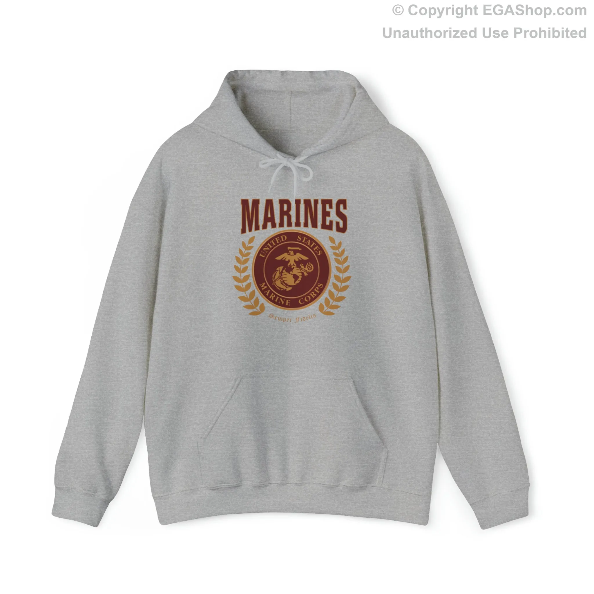 Hoodie: Marines Red Seal (Color Choices)