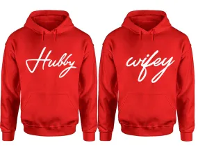 Hubby and Wifey Couple Matching Pullover Hoodies