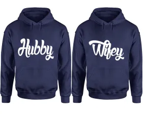 Hubby Wifey Couple Matching Pullover Hoodies