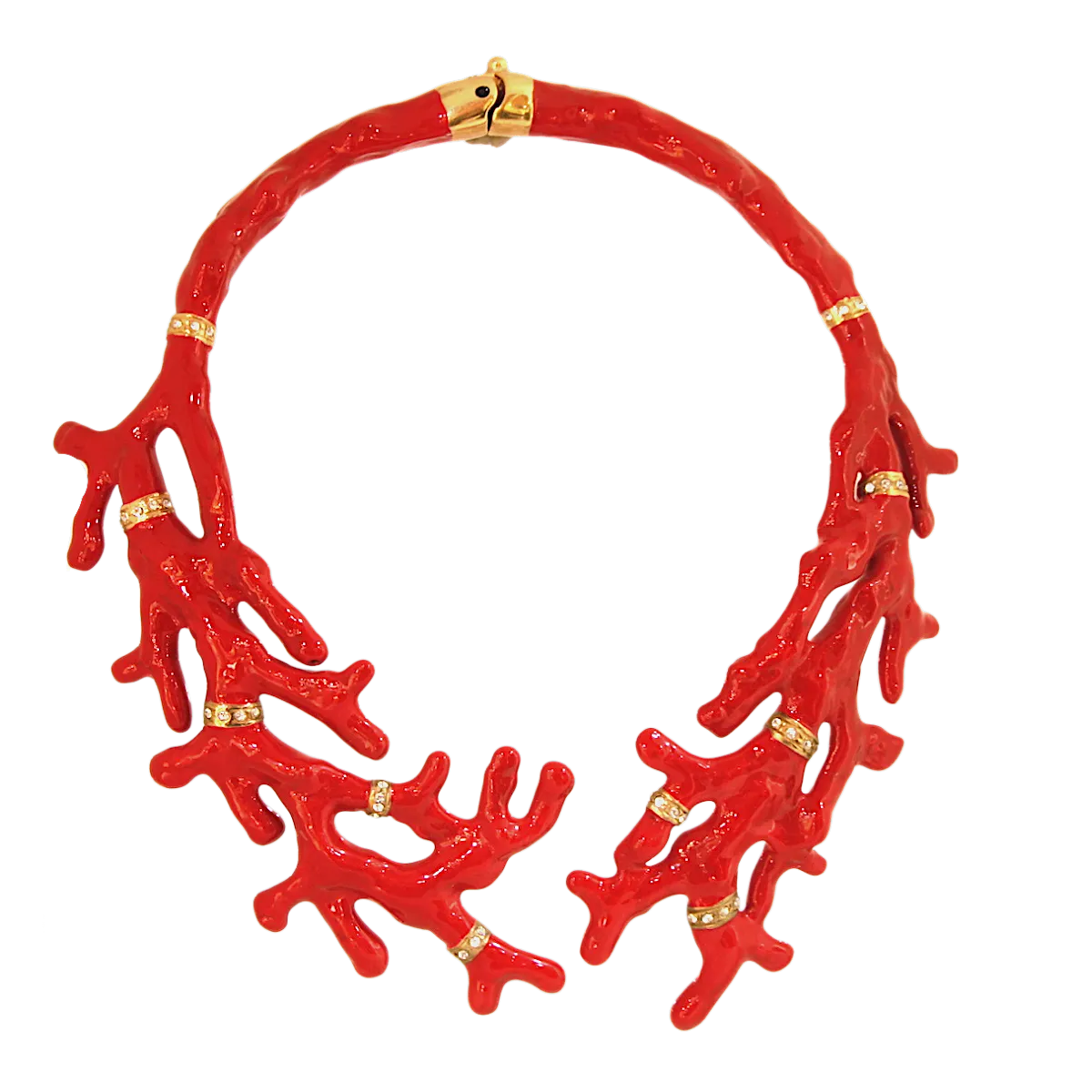 Necklace coral-shaped red