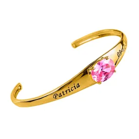 Oval Birthstone Bangle