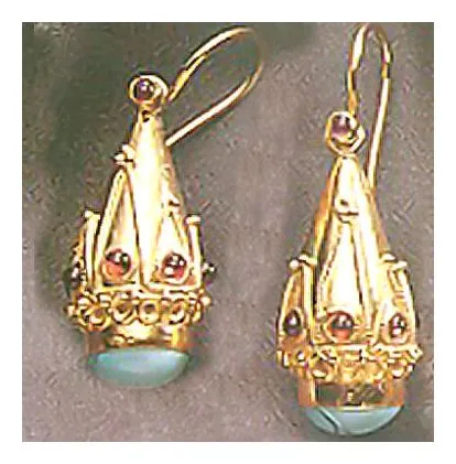 Princess Sophia Turquoise and Garnet Earrings